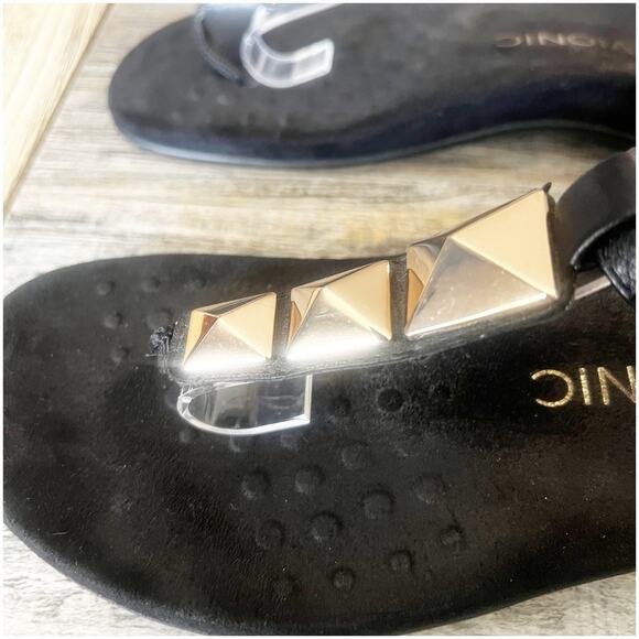 VIONIC Women’s By Orthoheel Rest Nana Toe Sandals Size 9 Black Gold - Picture 3 of 7